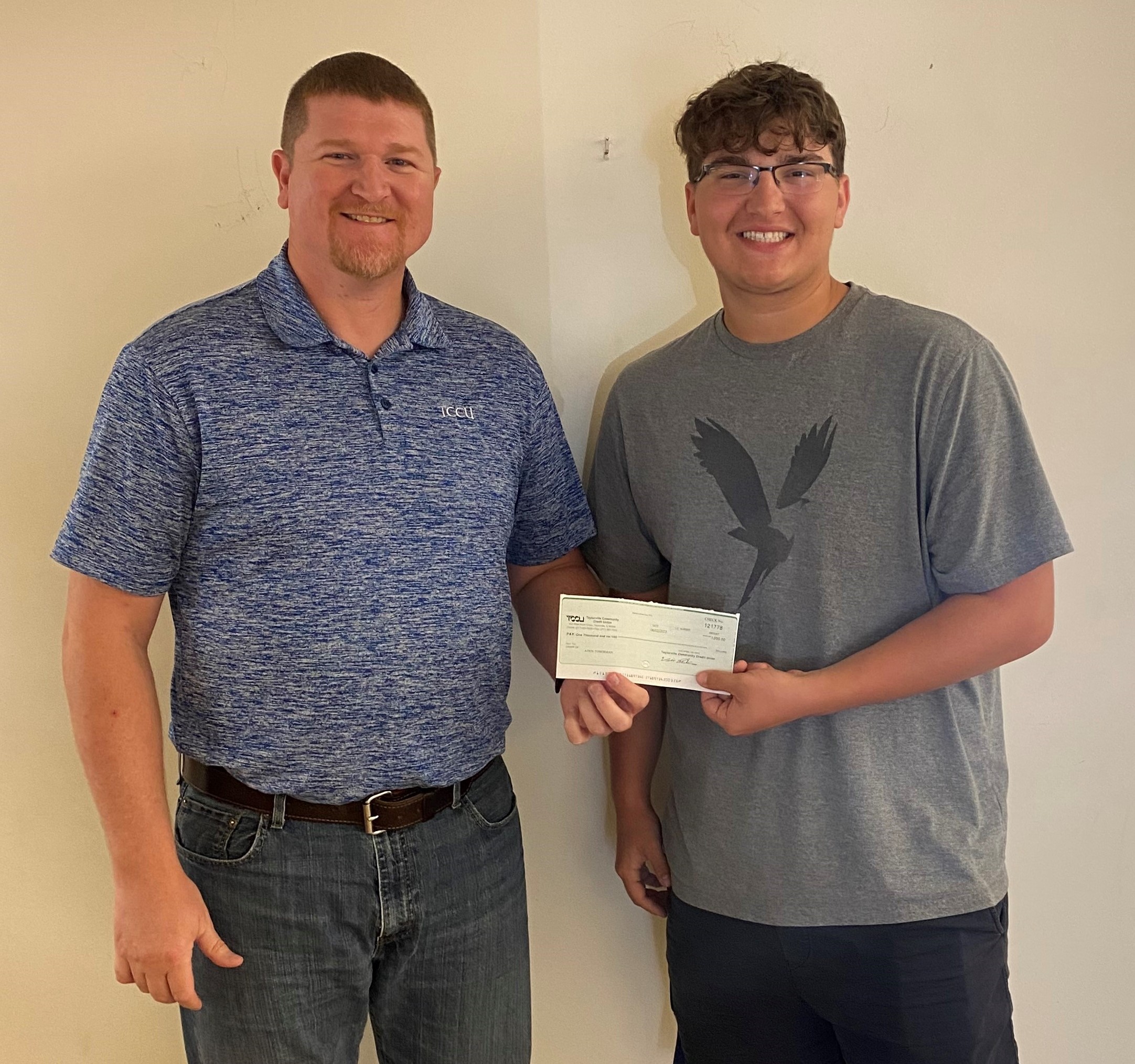 Aden Toberman Taylorville Scholarship recipient 2023