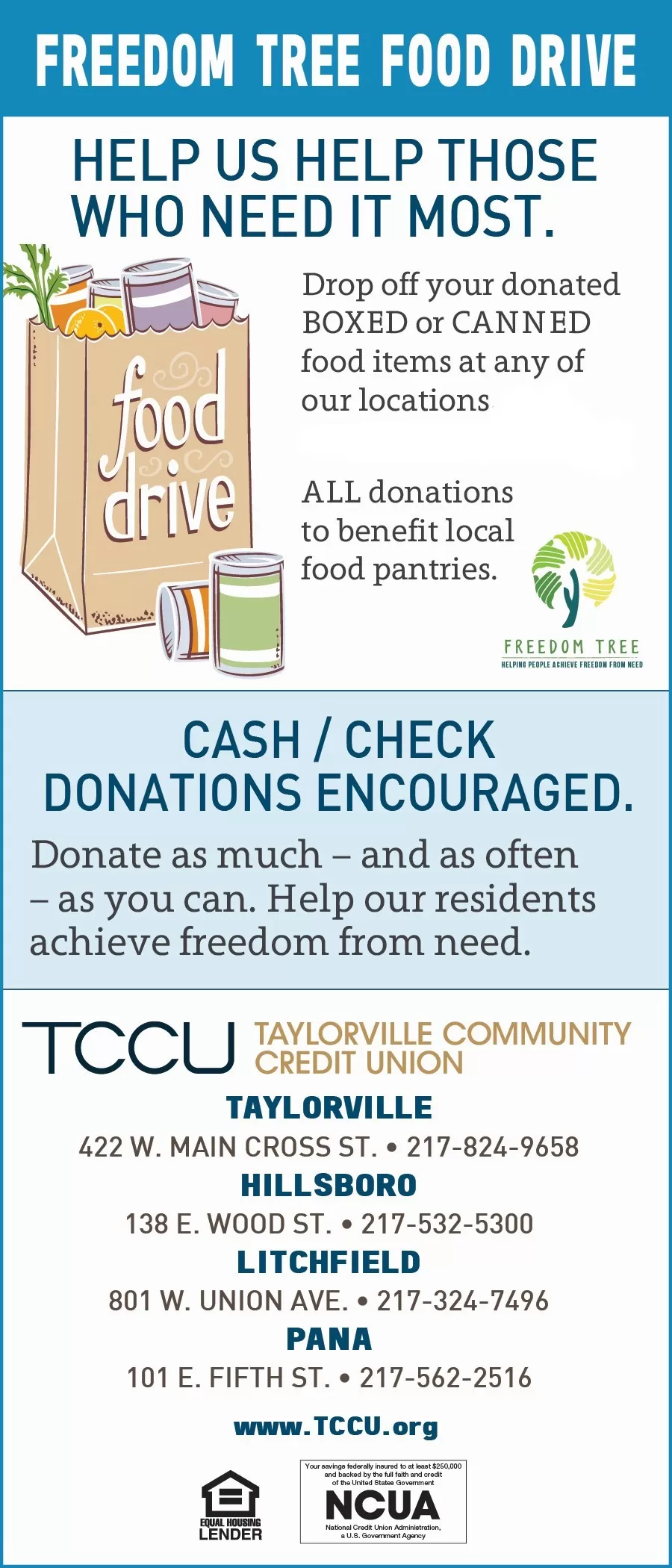 Freedom Tree Food Drive 2025