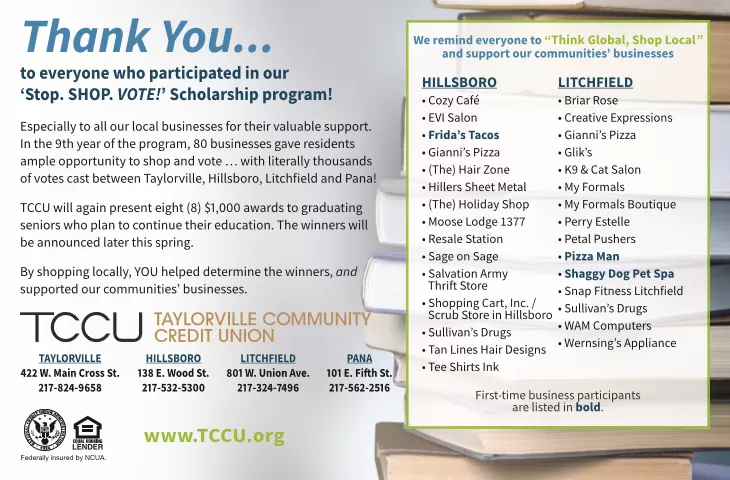 Hillsboro and Litchfield Thank You