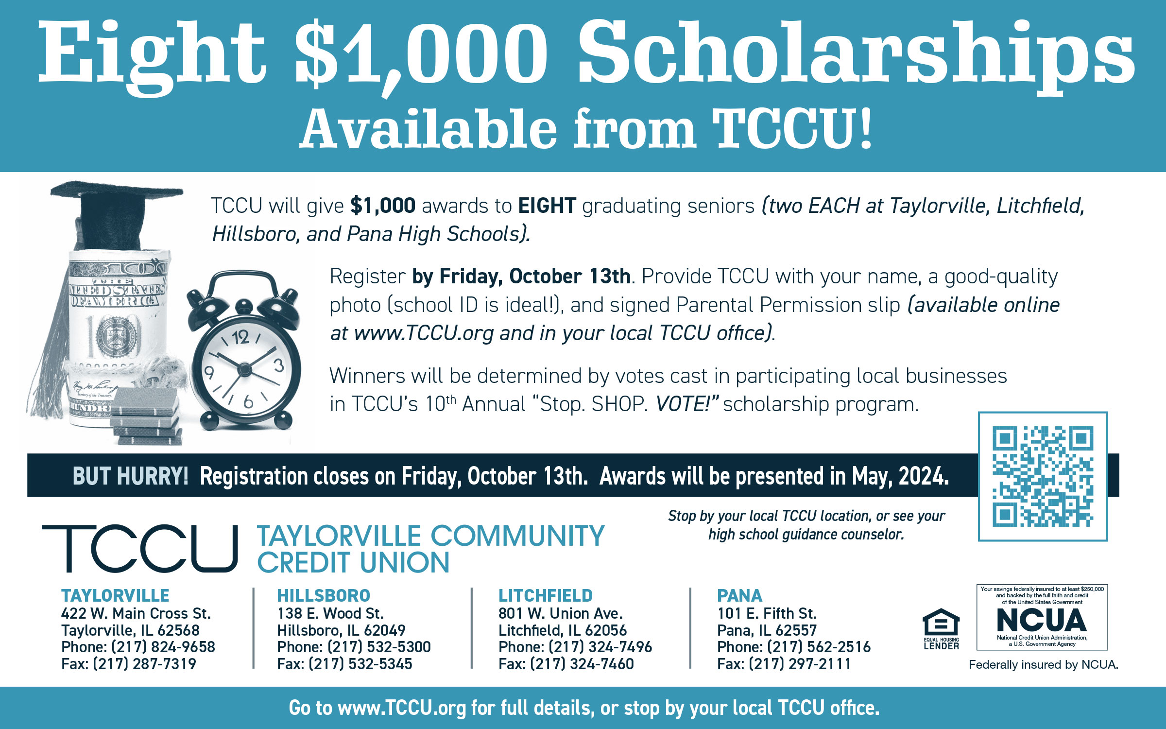 TCCU Scholarship ad 2023-2024