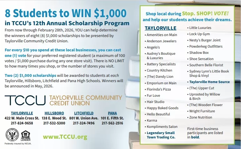 Taylorville Scholarship businesses 2025-2026